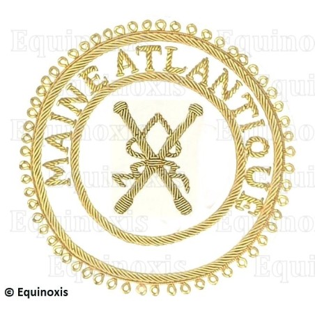 Badge / Macaron GLNF – Grande tenue provinciale – Grand Directeur des Cérémonies – Maine Atlantique – Brodé main